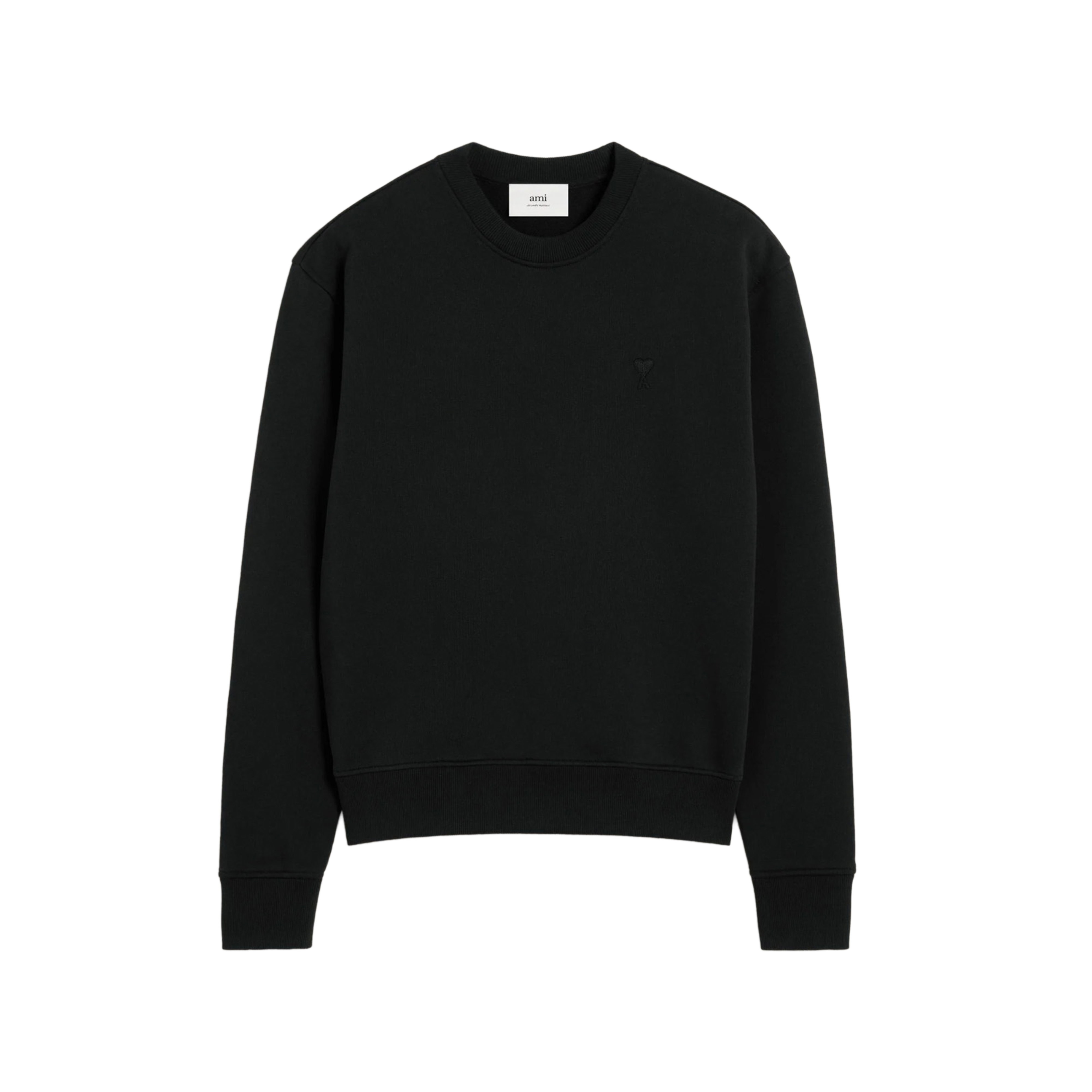 Ami Paris De Coeur Sweatshirt Black Cotton | USW027749001 | Laced