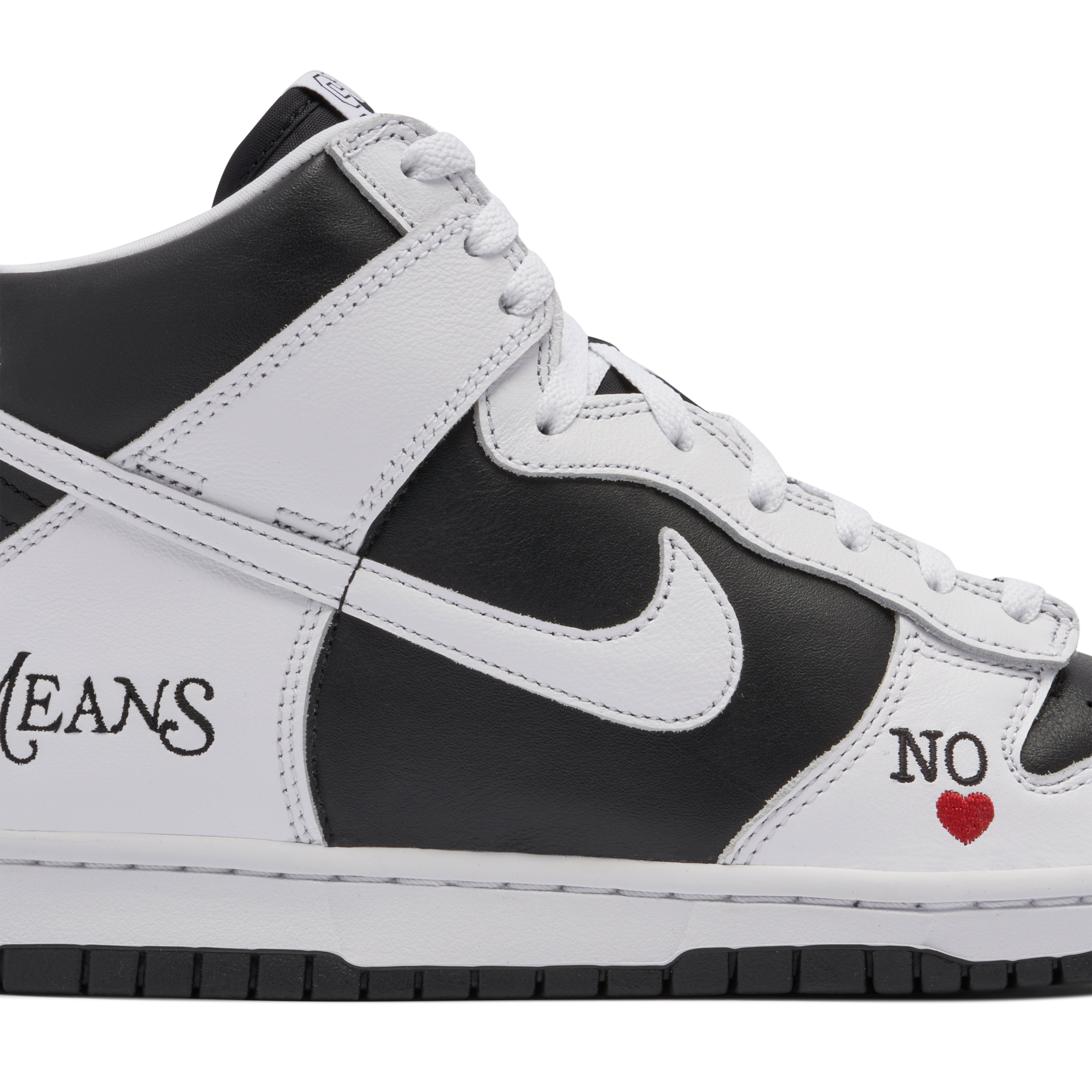 Supreme x Nike SB Dunk High By Any Means Black | DN3741-002 | Laced