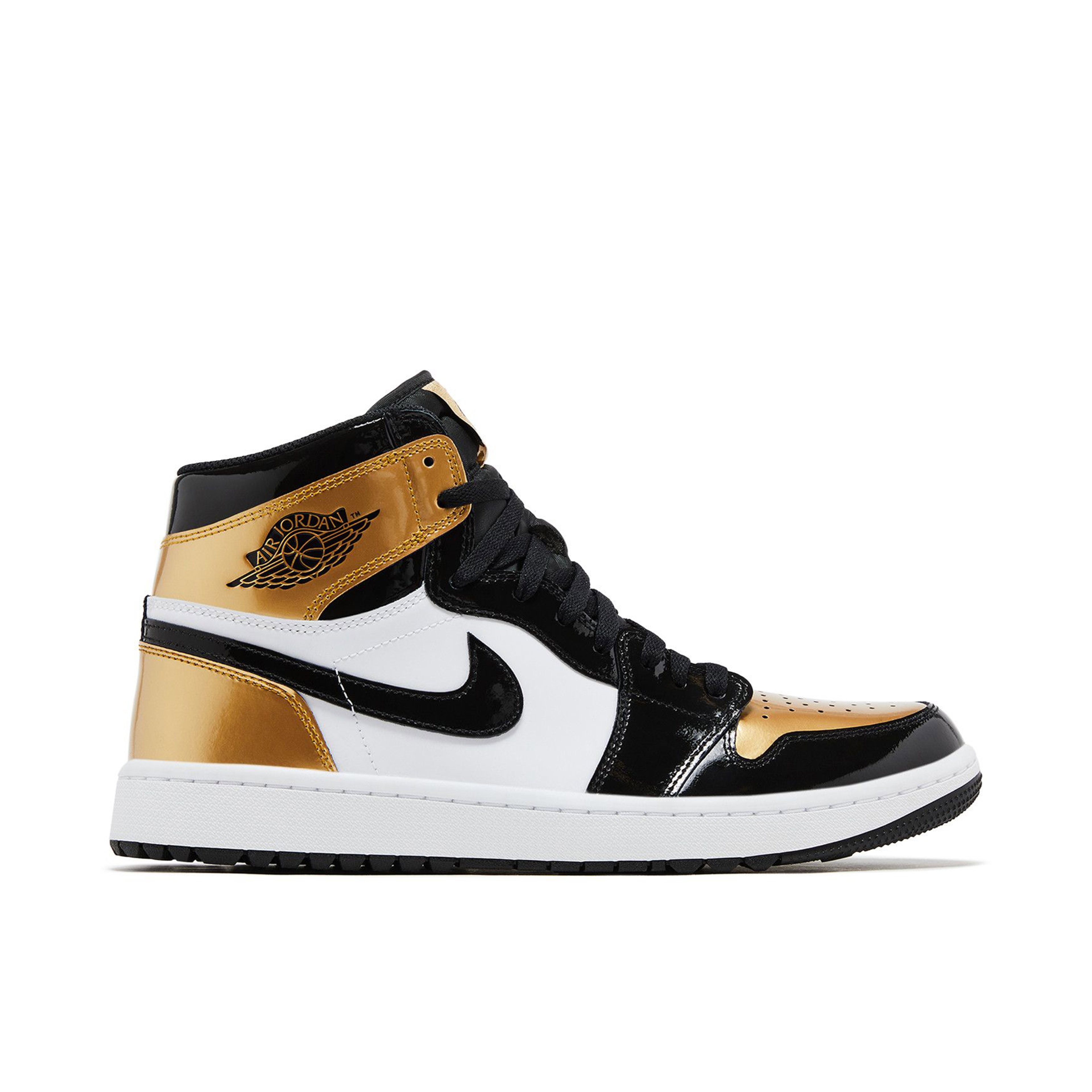 Air Jordan 1 Retro High Golf Patent Gold Toe