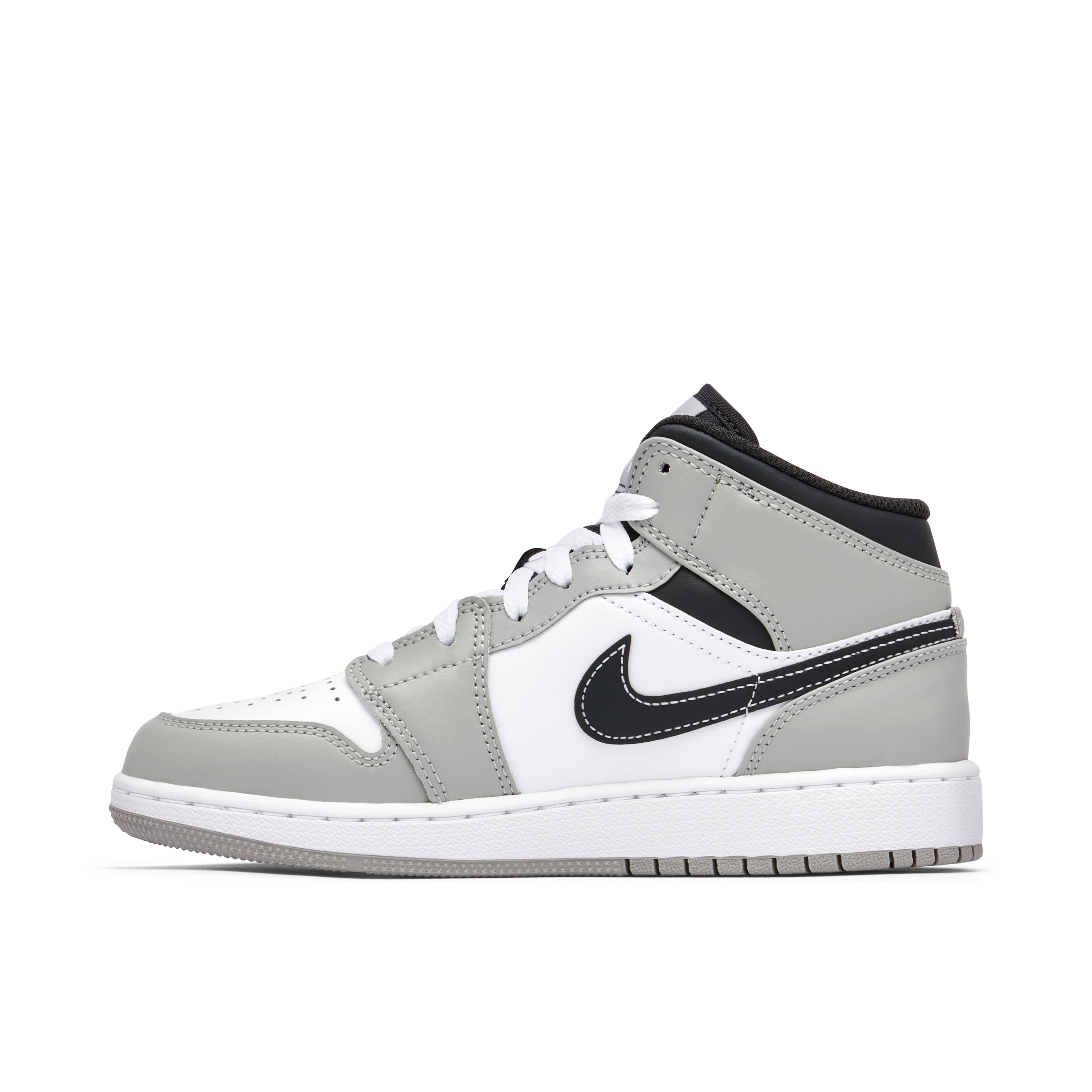 Air Jordan 1 Mid Light Smoke Grey Anthracite GS