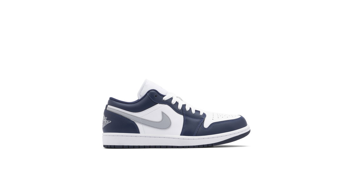 Air Jordan 1 Low Wolf Grey Midnight Navy | 553558-141 | Laced