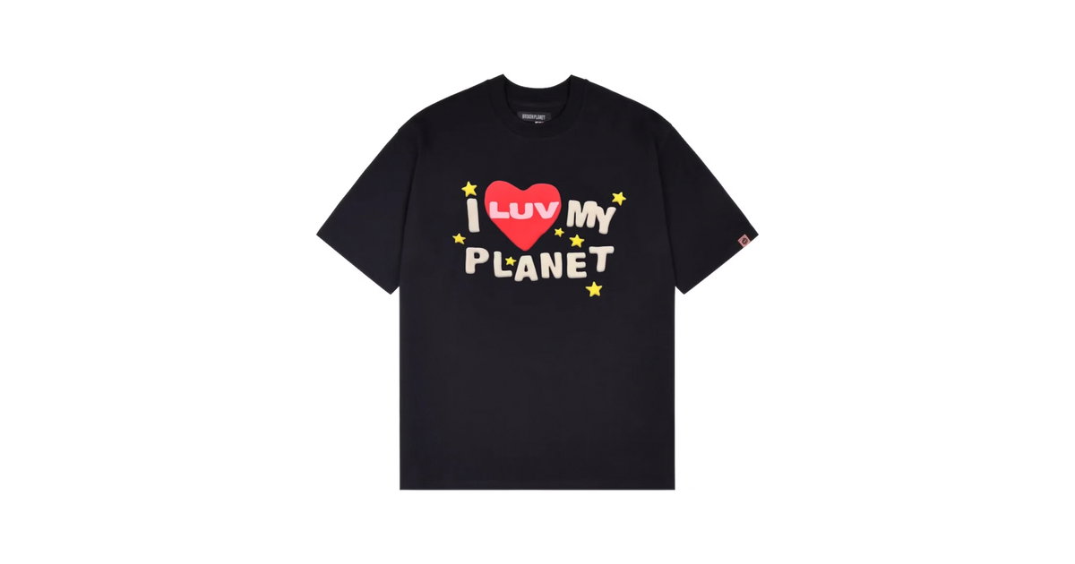 Broken Planet Luv My Planet T-shirt Midnight Black | BROKEN-PLANET
