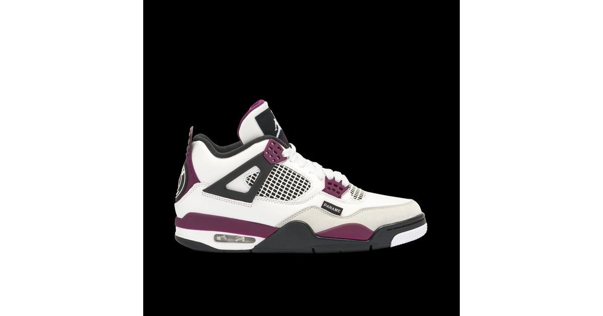 Air Jordan 4 x PSG White Neutral Grey Bordeaux | CZ5624-100 | Laced