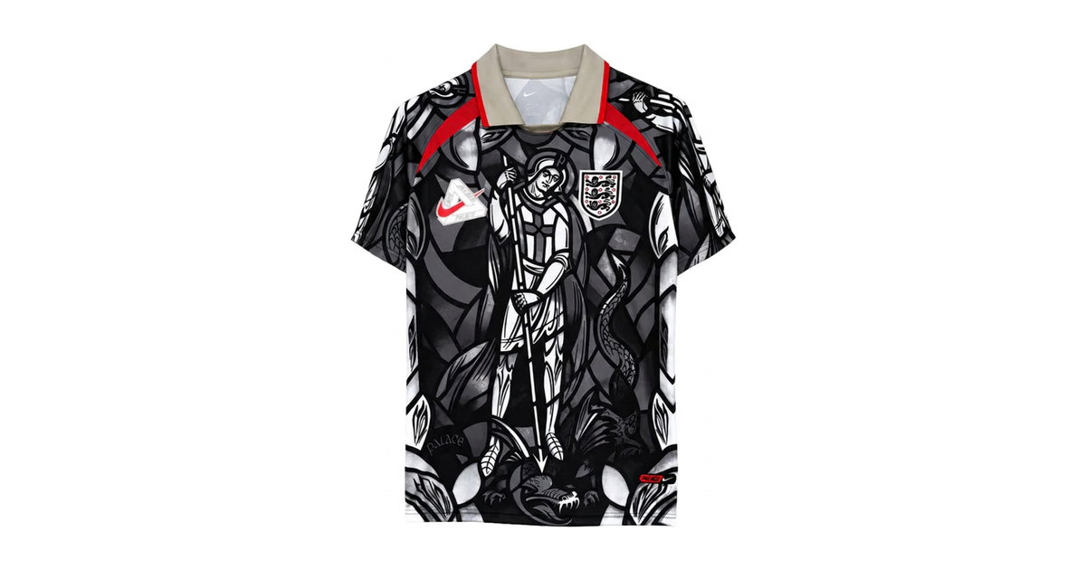 Palace x Nike England Dri-FIT Football Jersey Pewter Grey Bright