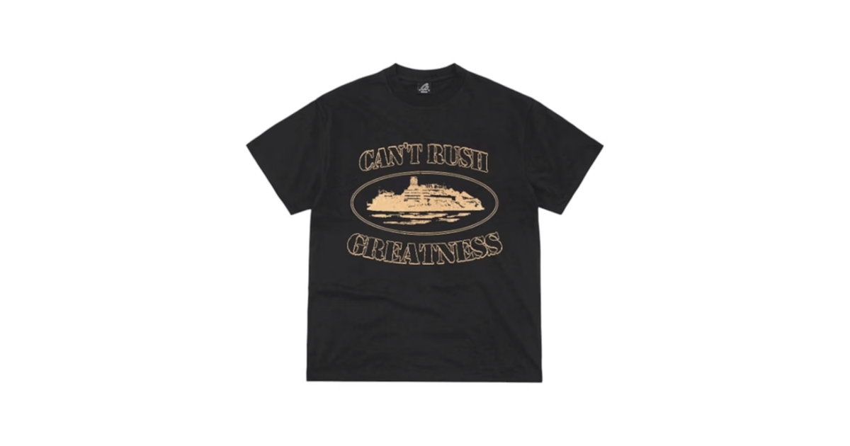Corteiz x Cental Cee Can't Rush Greatness Tee Black | CORTEIZ