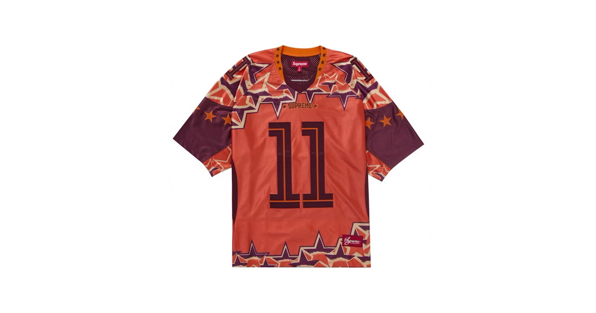 Supreme Stars Football Jersey Orange | SUPREME-01509 | Laced