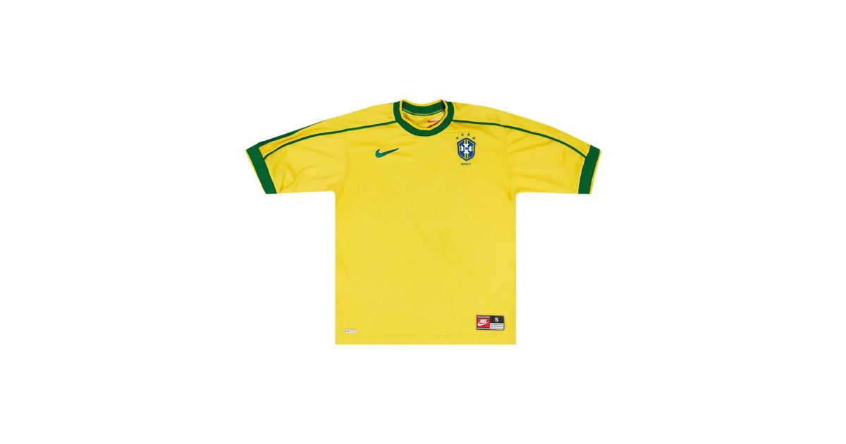 ナイキ製　1998-1999コロコロユニフォーム サイズS-M Brazil 1998 Home Jersey – Champion Gearz