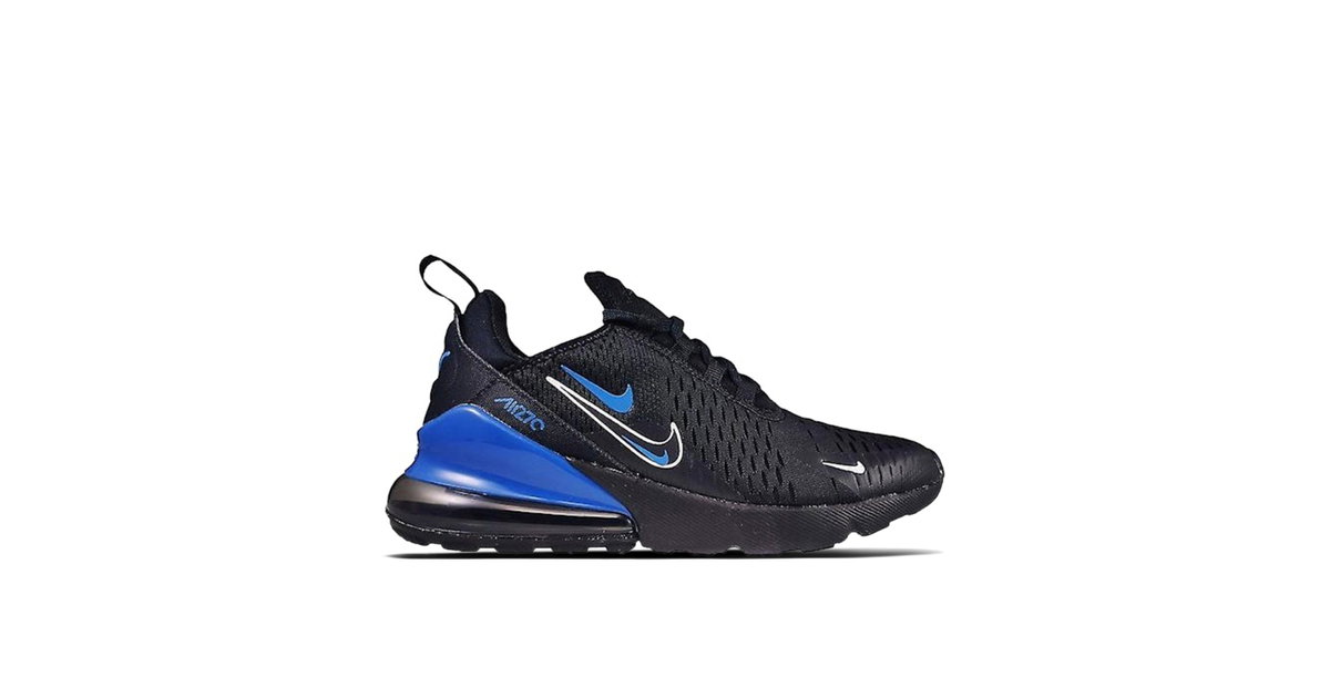 Nike Air Max 270 Multi-Swoosh Black Dark Marina Blue GS | FB8032 