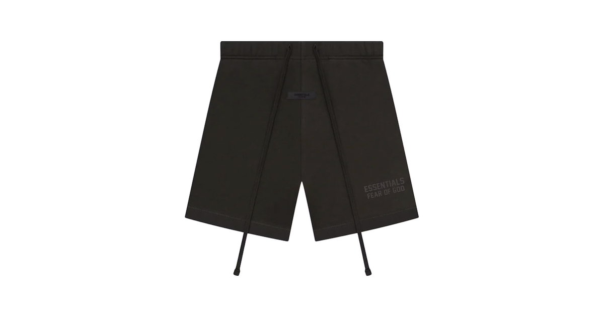 Fear of God Essentials Sweatshorts Off Black | FEAR-OF-GOD