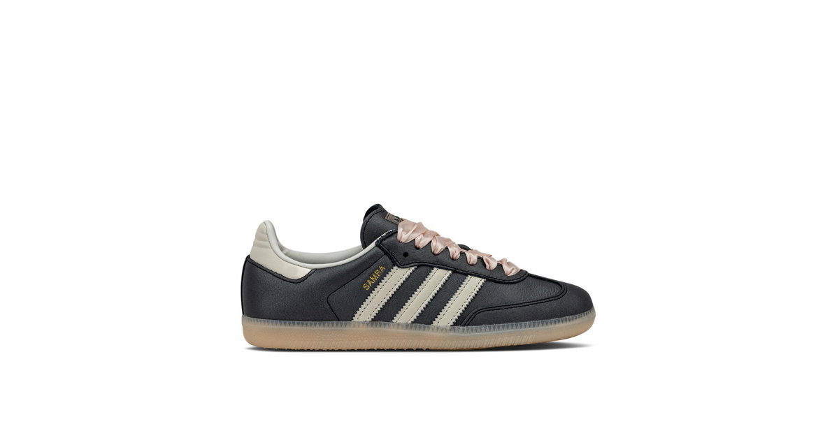 Adidas Samba OG Black Pink Ribbon Laces Womens | IH8047 | Laced