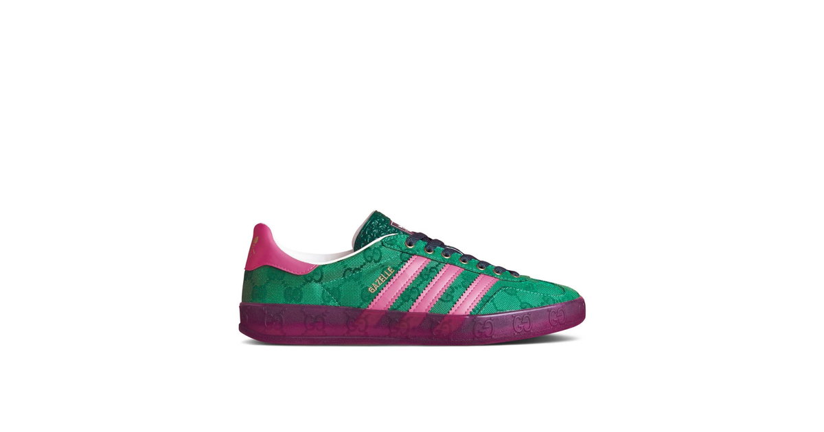 Adidas Gazelle x Gucci GG Monogram Green Womens | IE4795 | Laced Adidas Gazelle x Gucci GG Monogram Green Womens | IE4795 | Laced