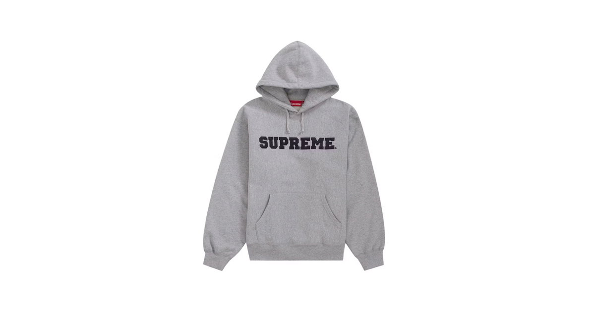 Supreme Collegiate Hooded Sweatshirt Heather Grey | SUPREME-00401