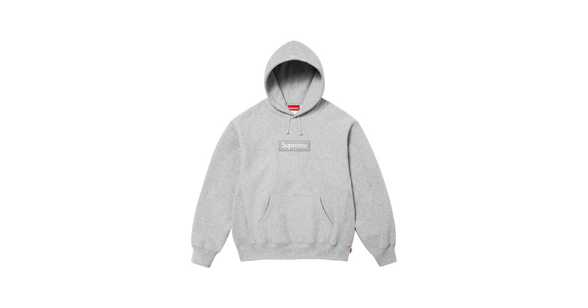 Supreme Box Logo Hooded Sweatshirt Grey | SUPREME-01416 | Laced