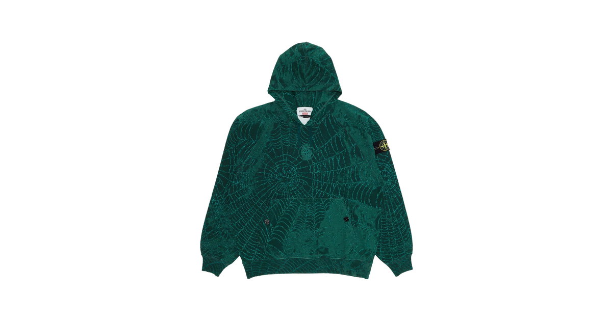 Supreme Stone Island Hooded Sweatshirt (FW23) Dark Green | SUPREME