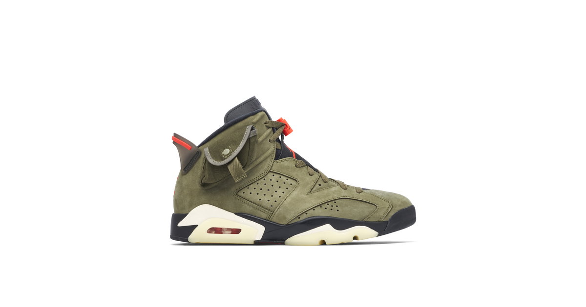 Air Jordan 6 x Travis Scott Medium Olive | CN1084-200 | Laced