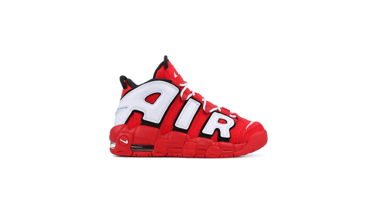 Nike Air More Uptempo University Red Black White GS | CD9402-600
