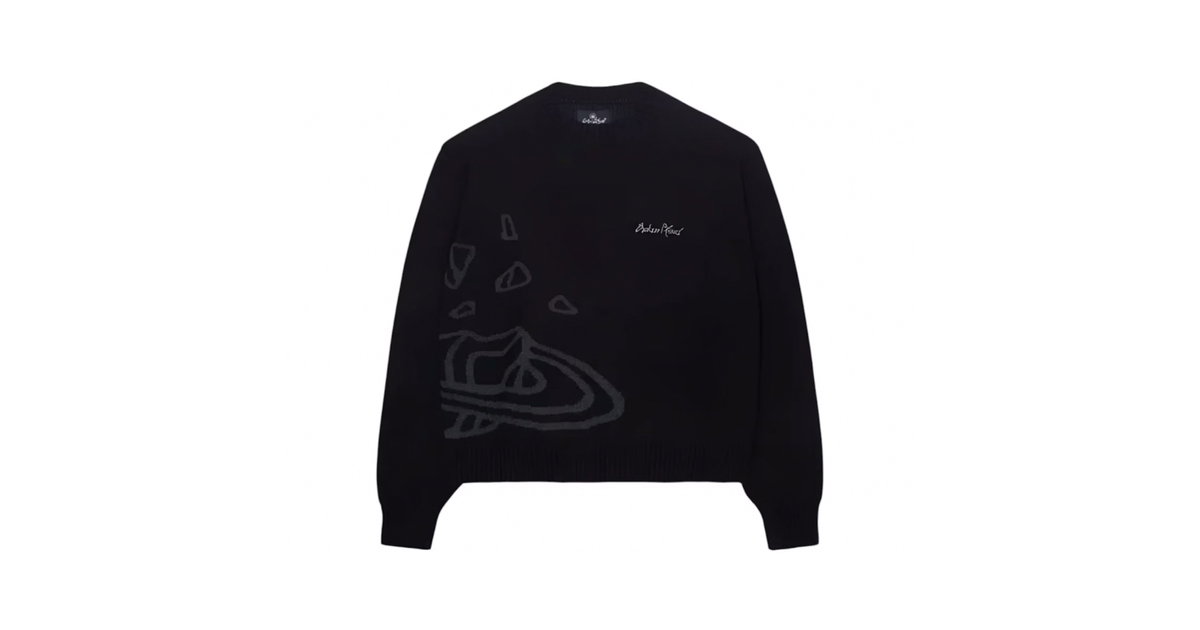 Broken Planet Market Knit Sweater Midnight Black | BROKEN-PLANET