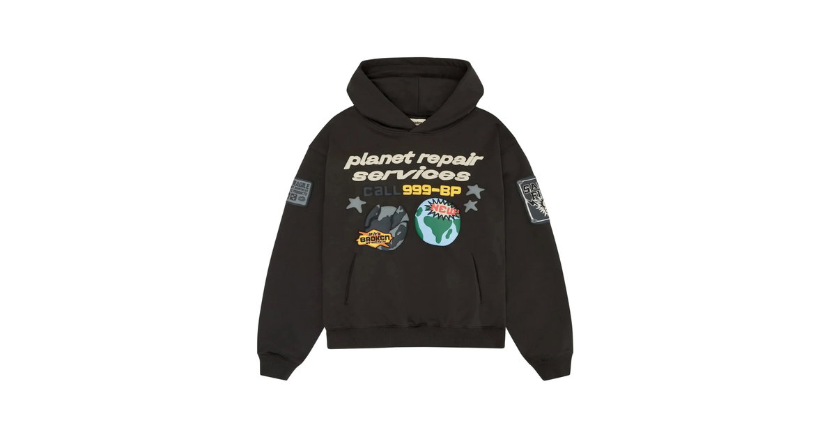 Broken Planet Repair Services Hoodie Soot Black | BROKEN-PLANET 