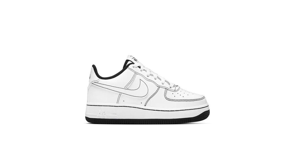 Nike Air Force 1 Low 07 Contrast Stitch White Black GS | CW1575