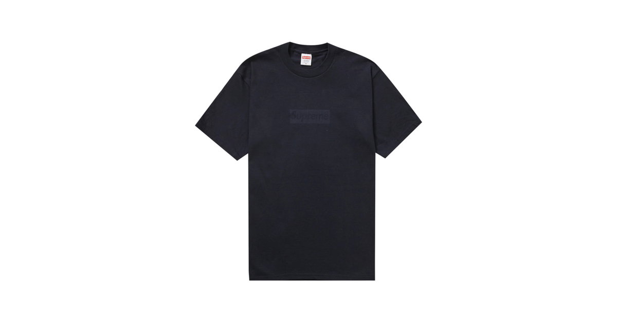 Supreme Tonal Box Logo Tee Black | SUPREME-00087 | Laced