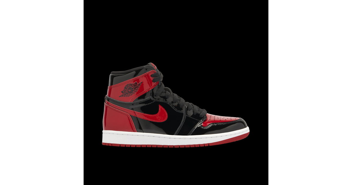 Air Jordan 1 High OG Bred Patent | 555088-063 | Laced