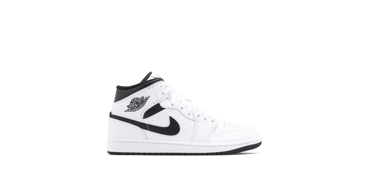 Air Jordan 1 Mid White Black | DQ8426-132 | Laced