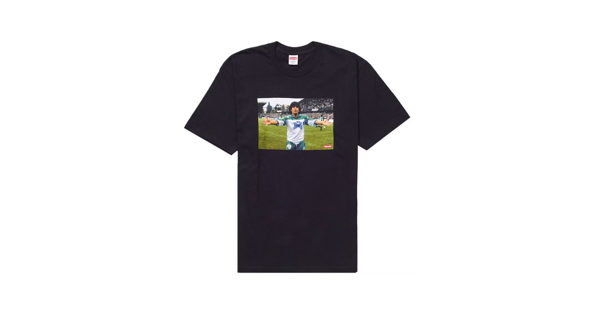 トップス Supreme Maradona Photo Tee Black Supreme Maradona Tee Black | SUPREME-00148 | Laced