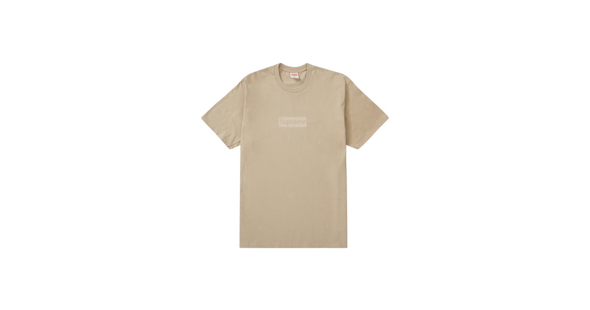Supreme Tonal Box Logo Tee Khaki | SUPREME-00125 | Laced