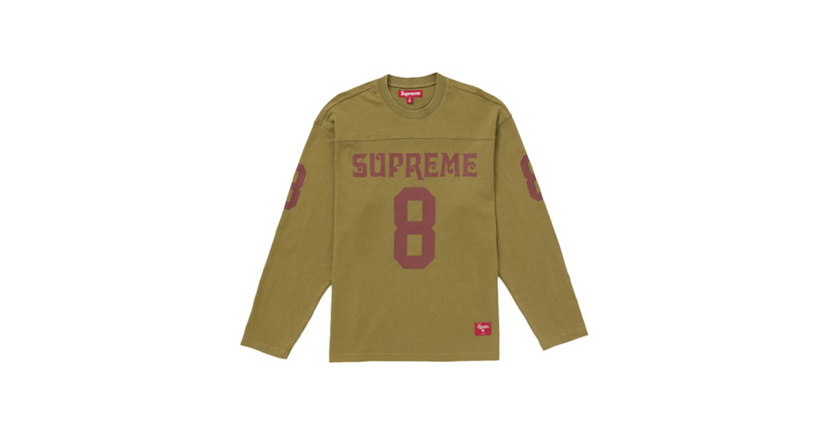 Supreme Affiliated L/S Football Top Light Olive | SUPREME-01624