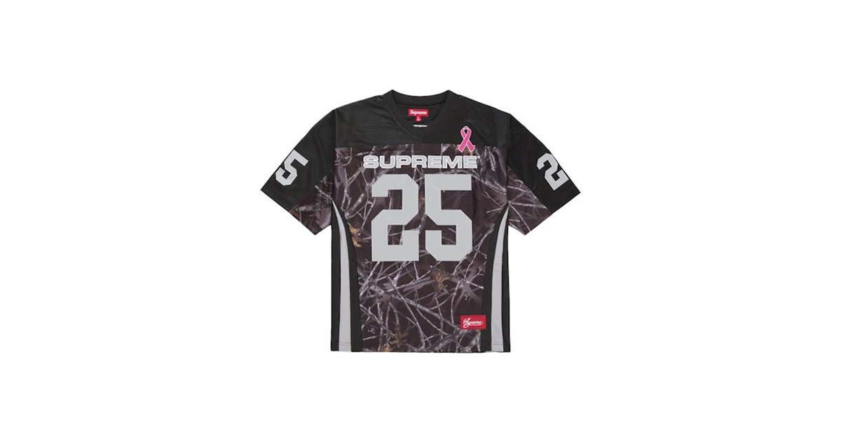 Supreme Breast Cancer Awareness Football Jersey Black | SUPREME