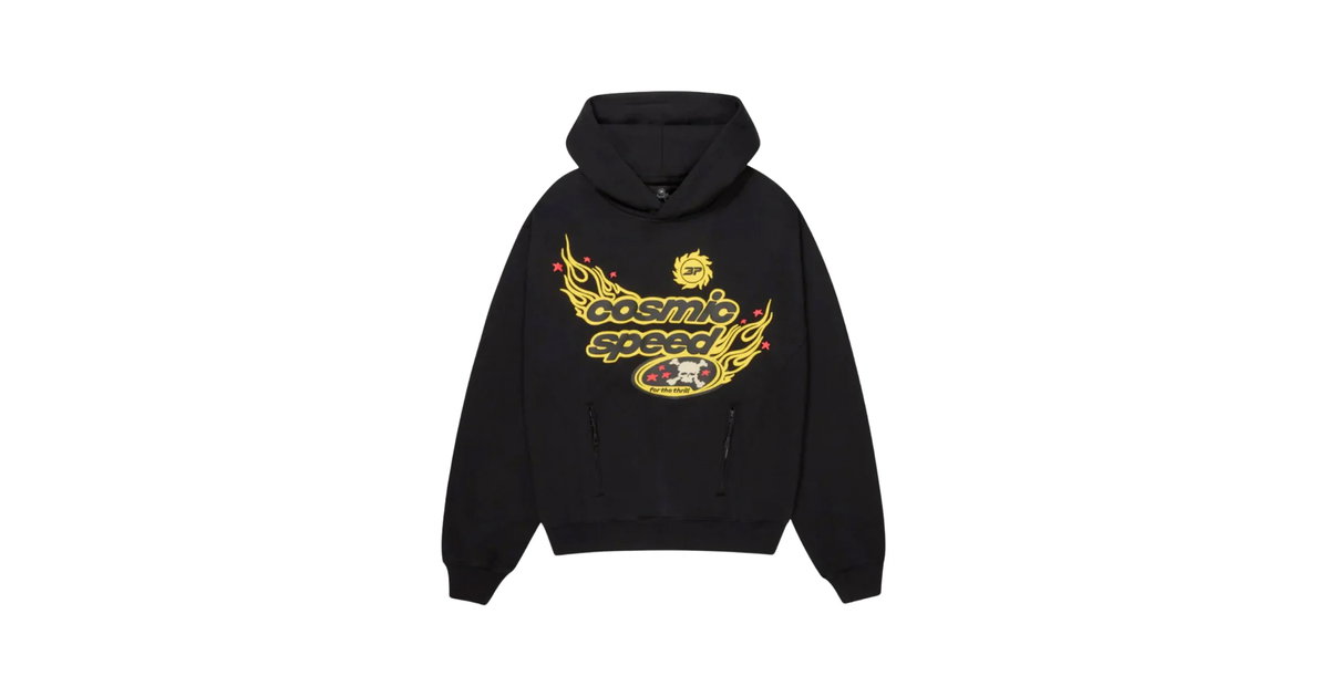 Broken Planet Cosmic Speed Hoodie Midnight Black | BROKEN-PLANET