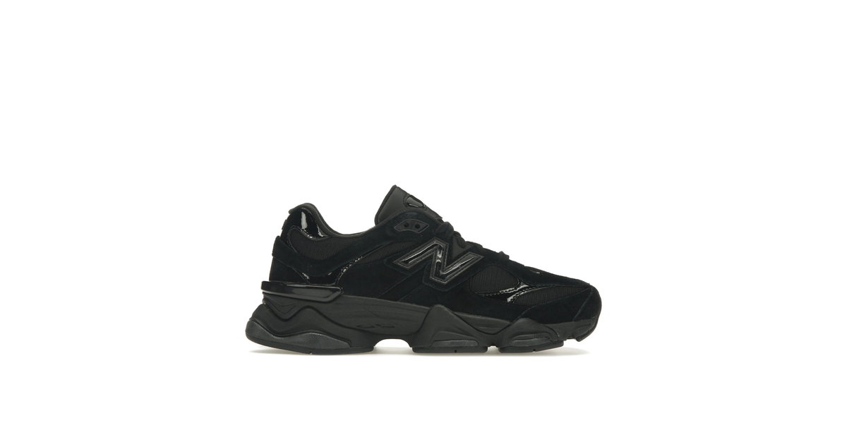 New Balance 9060 Triple Black Patent | U9060ZBO | Laced