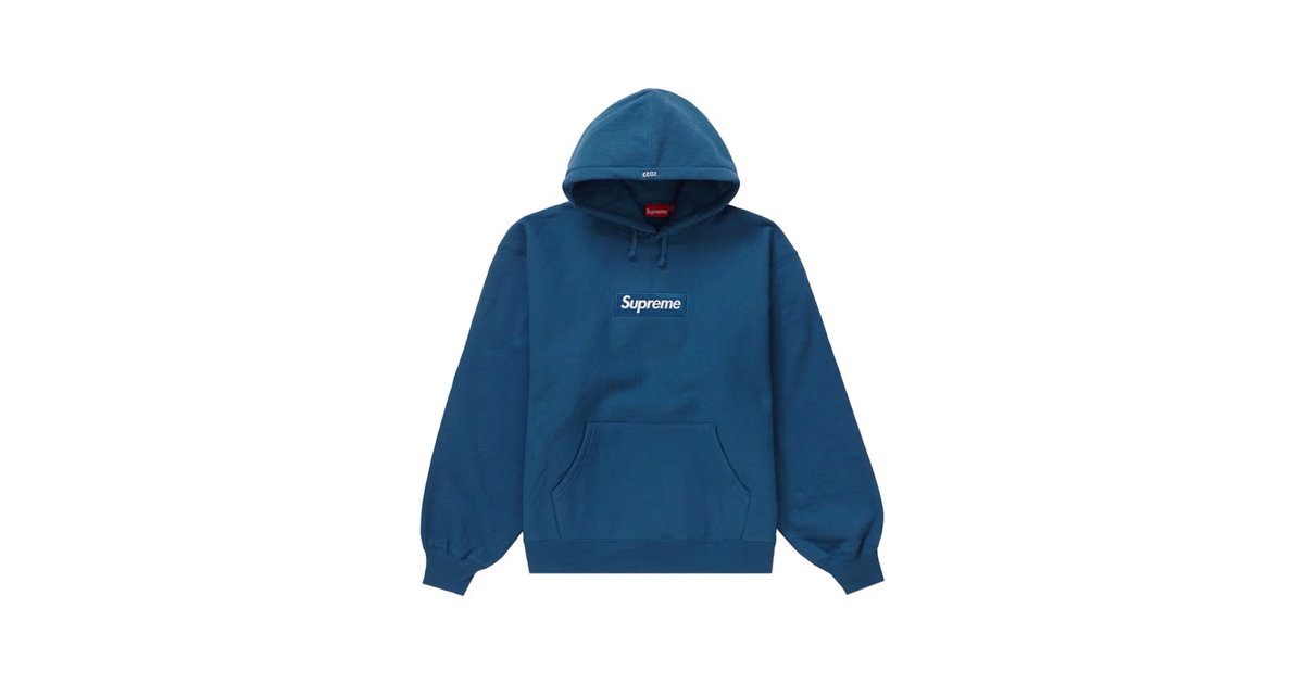 Supreme Box Logo Hooded Sweatshirt (FW23) Blue | SUPREME-00273 | Laced