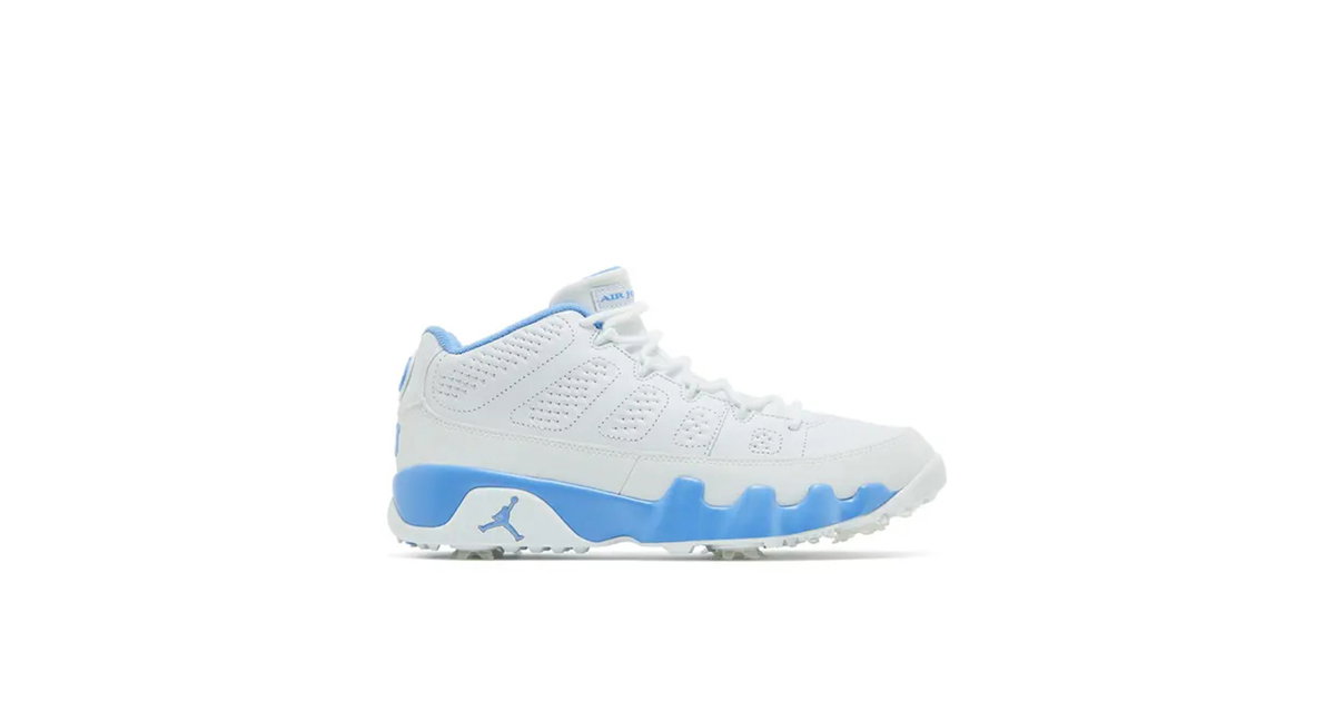 Air Jordan 9 Retro Low Golf White University Blue | FJ5934-101 | Laced