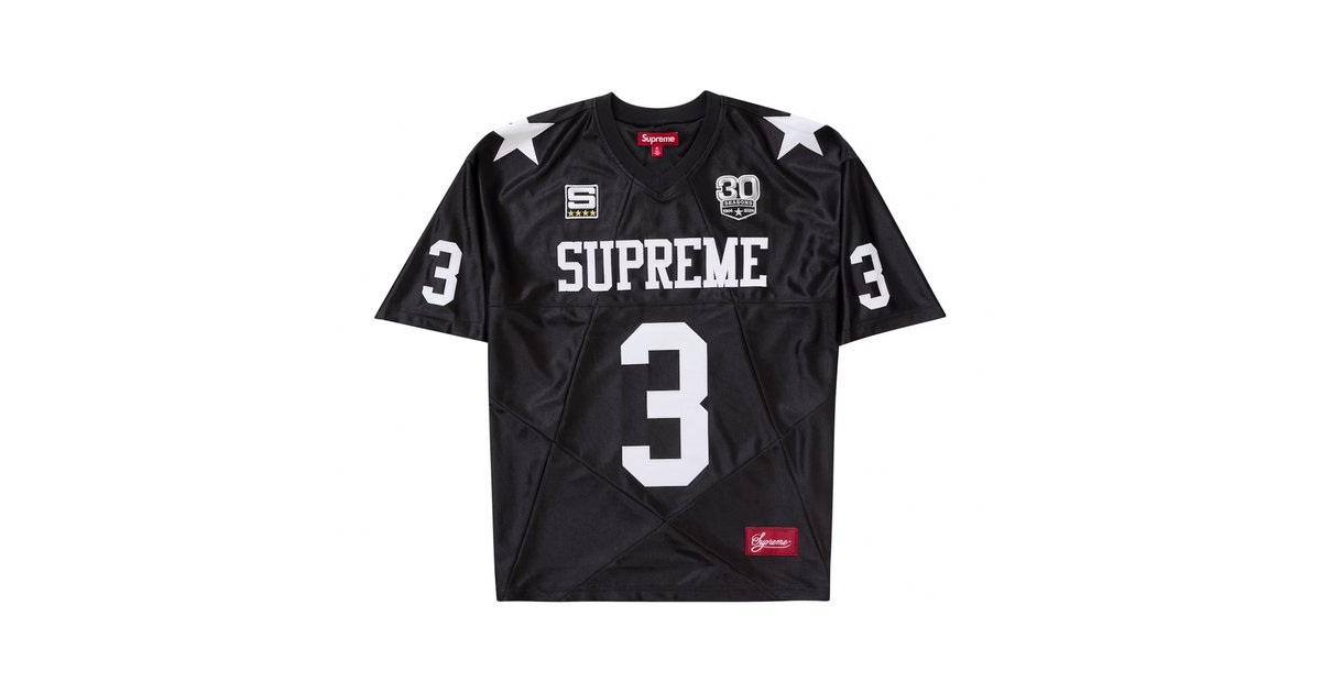 Supreme Stars Football Jersey Black | SUPREME-01464 | Laced