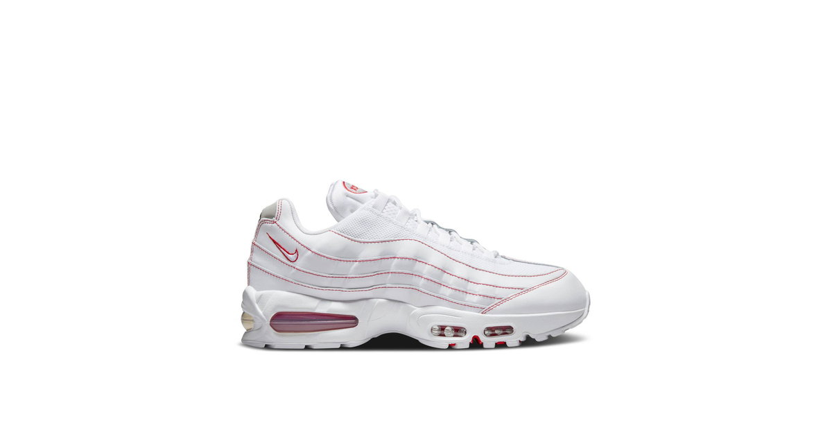 Nike Air Max 95 OG Big Bubble White University Red | IB7936-100