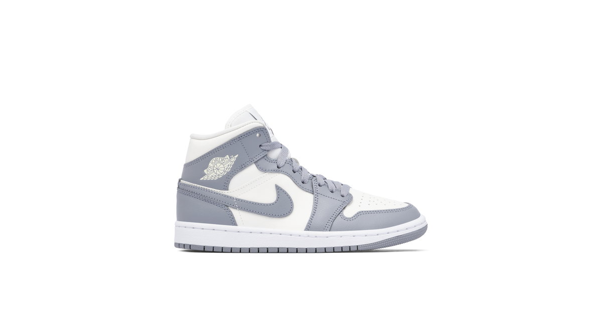 Air Jordan 1 Mid Grey Sail Womens | BQ6472-115 | Laced