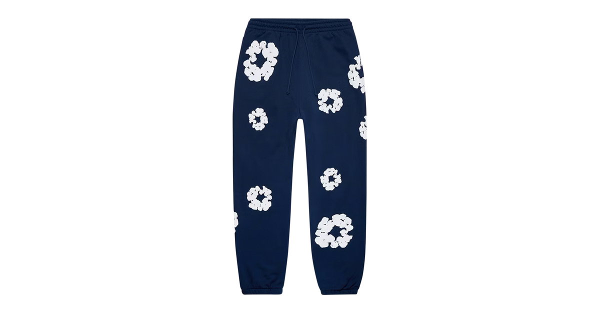 Denim Tears The Cotton Wreath Sweatpants Navy | DENIM-TEARS-00021