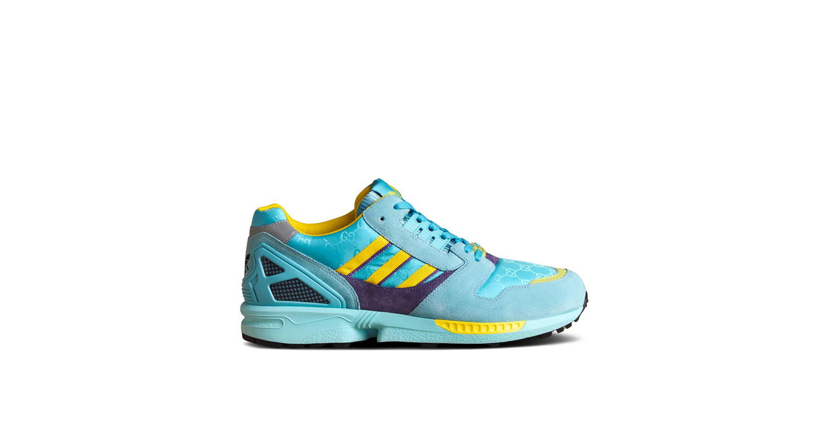 最最終値下げ！！adidas x Gucci GGチュールトップ ブルー Adidas ZX 8000 x Gucci Aqua GG Monogram | IE2272 | Laced