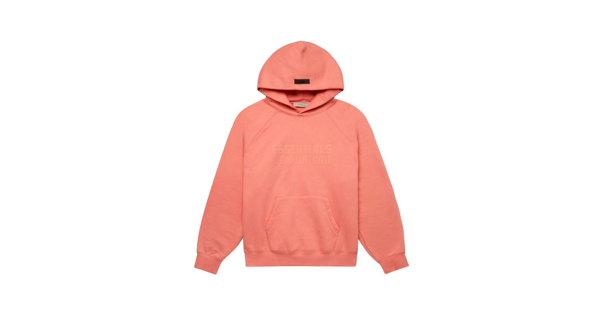 Fear of God Essentials Hoodie Coral | FEAR-OF-GOD-ESSENTIALS-00025 
