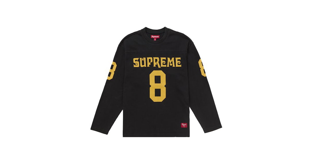 Supreme Affiliated L/S Football Top Black | SUPREME-01597 | Laced