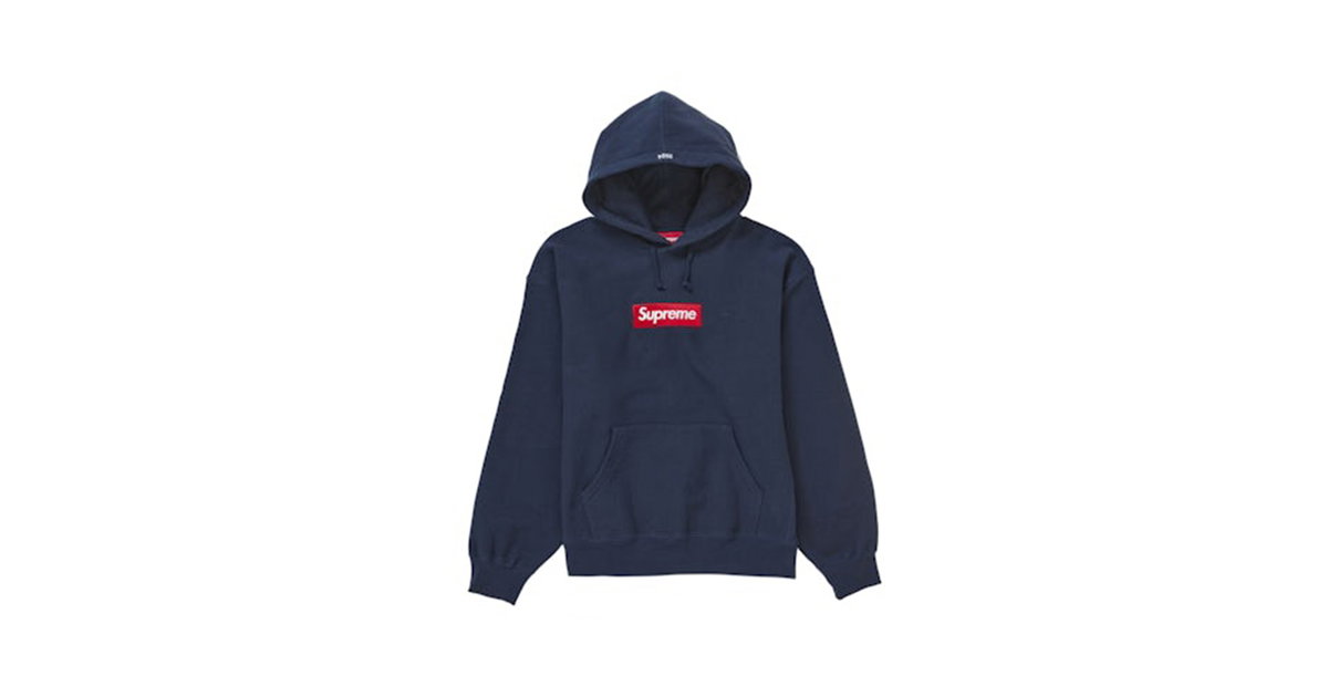 Supreme Box Logo Hooded Sweatshirt Sweatshirt (FW24) Navy