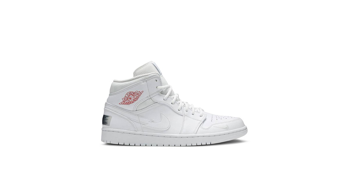 Air Jordan 1 Mid SE Nike Swoosh On Tour (2020) | CW7589-100 | Laced