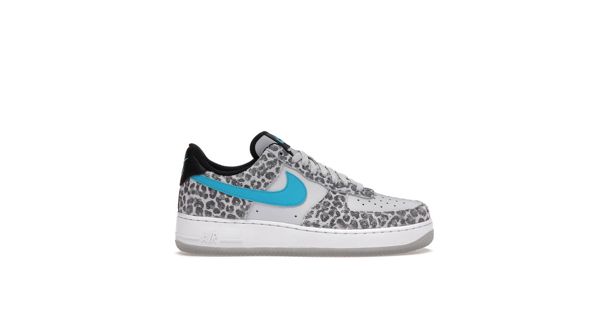 Nike Air Force 1 Gray Leopard with Blue Swoosh Custom Nike Air Force 1 main image 3
