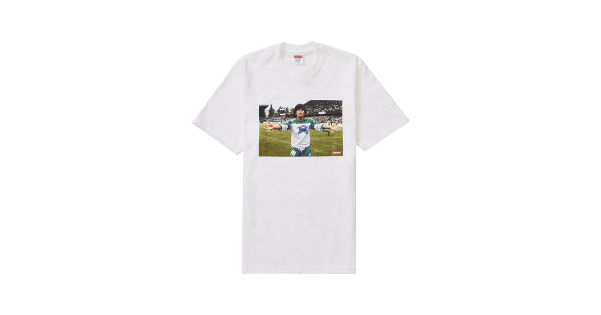 Supreme Maradona Tee White | SUPREME-00155 | Laced