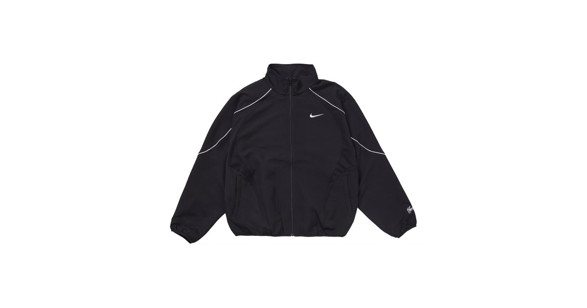 Supreme Nike Track Jacket Black | SUPREME-01591 | Laced