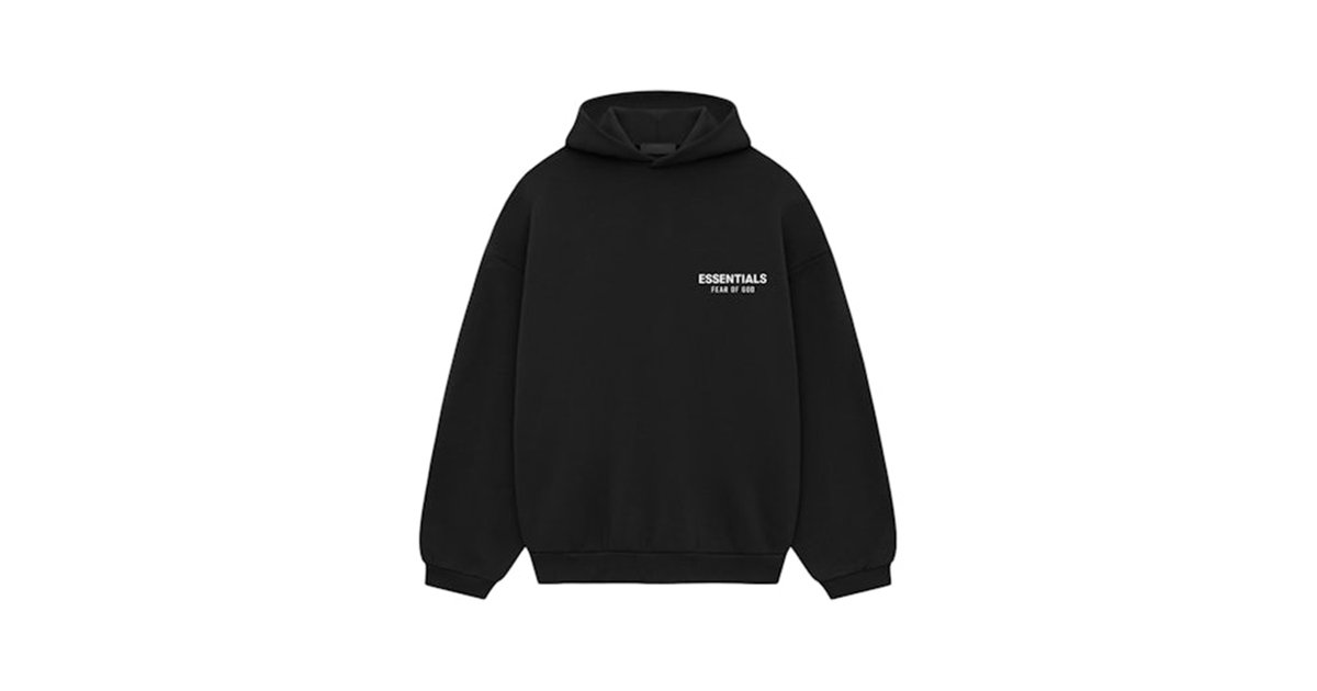 Fear of God Essentials Fleece Hoodie (FW24) Black | 192HO246250F