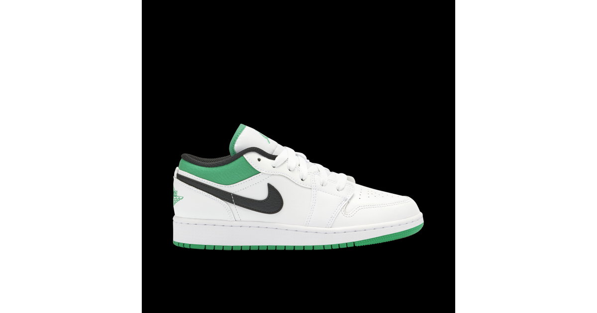 Air Jordan 1 Low White Lucky Green GS | 553560-129 | Laced