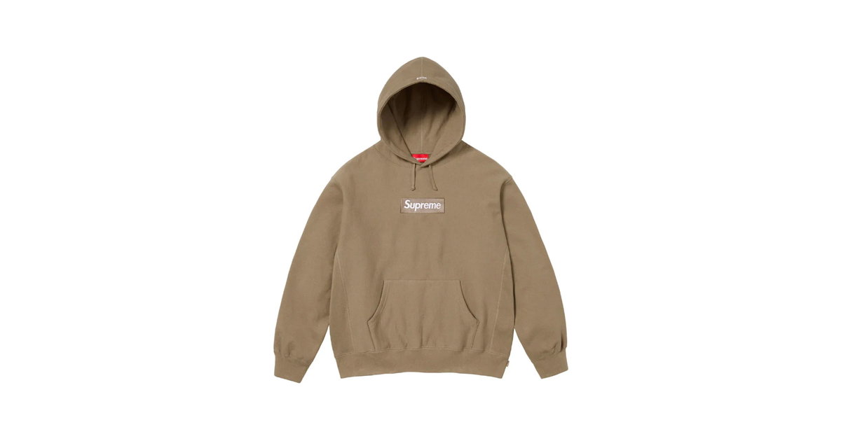 Supreme Box Logo Hooded Sweatshirt (FW23) Dark Sand | SUPREME