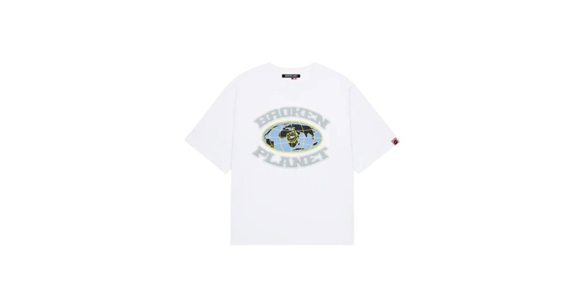 Broken Planet Market Grid T-Shirt Snow White | BROKEN-PLANET-00232